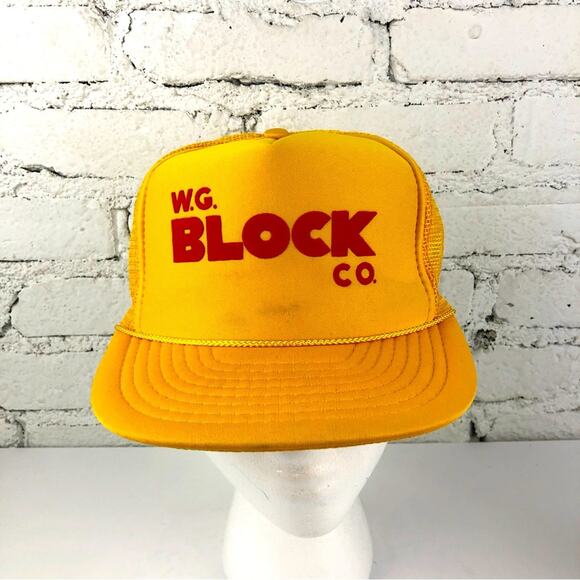 Vintage W.G. Block Co Farmer Snapback Hat - Picture 1 of 8